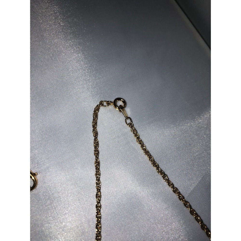 Lot of 4 Gold Tone Necklaces Assorted Chains Box Rope Cable Minimalist Layering - Picture 6 of 9